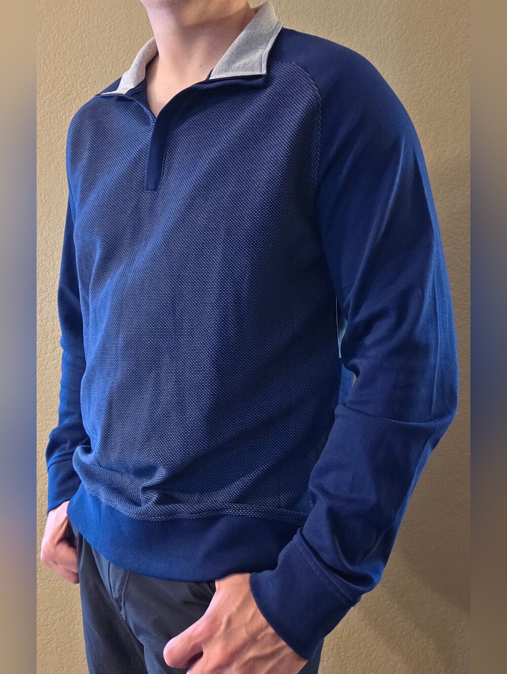 NWT St. John's Bay Performance Mens Mock Neck Long Sleeve Quarter-Zip Pullover - Picture 9 of 9